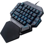 Clavier de jeu  une main, clavier mcanique portable blacklight rgb  35 touches avec fonction de dfinition ...