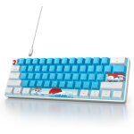 Clavier de jeu mcanique 60%, clavier filaire compact rtroclair led rvb 61 touches avec cble usb ...