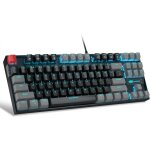 Clavier de jeu mcanique a 75 % avec interrupteur rouge, clavier rtroclair a del bleue, 87 touches, ...