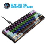 Clavier de jeu mcanique filaire ergonomique  61 touches, avec rtro - clairage rvb, axe rouge / bleu, ...