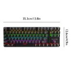 Clavier de jeu mcanique filaire avec rtro - clairage blanc, 87 touches, pour windows xp / win7 / 8, ...