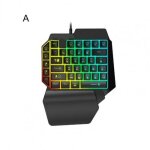 Clavier de jeu m�canique � une main k15, avec des caract�res brillants, rvb, forte r�silience, pour ordinateur ...
