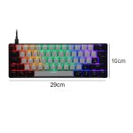 Clavier de jeu mécanique t60 à 62 touches, avec interrupteur bleu usb, filaire avec 18 effets de lumière ... Clavier de jeu mécanique t60 à 62 touches, avec interrupteur bleu usb, filaire avec 18 effets de lumière ...
