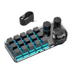 Clavier macro bluetooth 5. 0 pigments rvb, mcanique pour photoshop, clavier de jeu, hotswap - type bt ...
