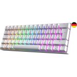 Clavier mecanique gaming hotswap - 62 touches rgb led pour pc / mac gamers - clavier iso allemand (gateron ...
