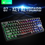Clavier mécanique de jeu à 7 couleurs 87 touches, filaire, usb, anti - ghosting, rétroéclairé led rvb ... Clavier mécanique de jeu à 7 couleurs 87 touches, filaire, usb, anti - ghosting, rétroéclairé led rvb ...