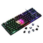 Clavier mécanique de jeu à 87 touches, gk 10 caractères lumineux, manipulateur, pour tablette, ordinateur ... Clavier mécanique de jeu à 87 touches, gk 10 caractères lumineux, manipulateur, pour tablette, ordinateur ...