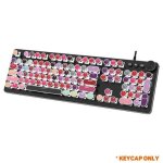 Clavier m�canique de jeu blanc punk, 104 touches, pour ordinateur portable, russe, anglais, h�breu, espagnol ...
