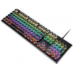 Clavier m�canique de jeu blanc punk, 104 touches, pour ordinateur portable, russe, anglais, h�breu, espagnol, ...