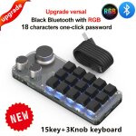 Clavier mcanique de jeu, bluetooth 5. 0, rvb, clavier, bouton hotswap macropad, photoshop de jeu, 15, ...