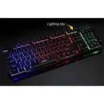 Clavier m�canique de jeu avec c�ble usb, couleur craquel�e, r�tro - �clairage rvb, pour gamer, ordinateur ...