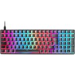 Clavier mécanique noir rgb, compact 96%, switch outemu sq rouge, portugais - us Clavier mécanique noir rgb, compact 96%, switch outemu sq rouge, portugais - us
