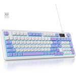 Clavier membrane sans fil 96% avec bouton, triple mode filaire / bluetooth 5. 0 / 2. 4g, structure gasket&rétr ... Clavier membrane sans fil 96% avec bouton, triple mode filaire / bluetooth 5. 0 / 2. 4g, structure gasket&rétr ...