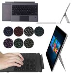 Clavier pour microsoft surface pro 3 4 6 2017 magn�tique 7 couleurs clavier r�tro - �clair� bluetooth ...