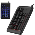 Clavier numrique filaire, pav numrique a 19 touches avec fil usb, sensation tactile mcanique et 3 ...