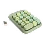 Clavier numérique sans fil 2. 4g, 18 touches, rétro, coloré, rond, à faible bruit, pour ordinateur portable ... Clavier numérique sans fil 2. 4g, 18 touches, rétro, coloré, rond, à faible bruit, pour ordinateur portable ...