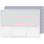 Clavier avec pav tactile sans fil bluetooth 10 pouces [azerty franais], 7 couleurs illumines, lger ...