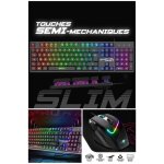 Clavier pc rgb pack gamer 2 en 1 spirit pro - mk1 pc + souris rgb + tapis + clavier rgb gaming semi - ...