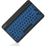 Clavier rtroclair  7 couleurs 10 pouces, [azerty franais] clavier sans fil bluetooth rechargeable, ...