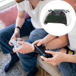 Clavier r�tro�clair� vert pour console de jeu, 5 manettes, accessoires pour manettes, mini clavier sans ...