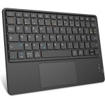 Clavier sans fil 10 pouces [pav tactile] lger ultra - fin, clavier bluetooth azerty franais pour ipad, ...