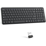 Clavier sans fil 2. 4 ghz, clavier azerty sans fil silencieux pour windows 11 / 10 / 8 / 7, pc, ordinateur ...