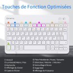 Clavier sans fil bluetooth 10 pouces, [azerty fran�ais] clavier l�ger fin keyboard pour ipad, android ...