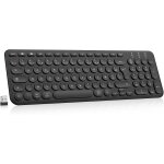 Clavier sans fil bluetooth, clavier azerty rechargeable sans fil multi - dispositifs avec 3 canaux bt5. ...