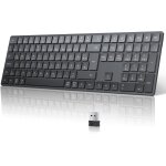 Clavier sans fil bluetooth clavier azerty usb 2. 4g wireless keyboard avec 3 canaux bluetooth, usb - ...