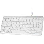 Clavier sans fil bluetooth, mini clavier azerty fran�ais, clavier l�ger silencieux, rechargeable usb ...
