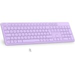 Clavier sans fil, sans fil, sans fil, qwerty complet, disposition ergonomique usb 2, 4 ghz avec pav ...