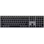 Clavier sans fil slim x3 qwerty anglais, clavier bluetooth avec pav numrique et rtroclair, multi ...