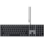 Clavier slim w3 r?tro?clair? avec c?ble avec pav? num?rique, qwerty am?ricain, usb - c ? clavier lumineux ...