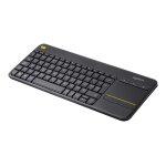 Clavier tactile sans fil logitech k400 plus - clavier - avec pav tactile - sans fil - 2. 4 ghz - qwertz ...