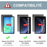 Clavier avec touchpad pour samsung tab s10 fe 10. 9  2025 / s9 fe 10. 9  2023, azerty franais clavier ...