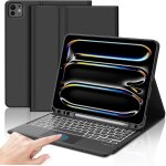 Clavier avec trackpad pour ipad pro 13  m4 2024, azerty fran�ais clavier r�tro�clair� d�tachable avec ...