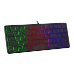 Clavier usb rétroéclairé rvb 64 touches, clavier filaire lumineux pour ordinateur portable de jeu Clavier usb rétroéclairé rvb 64 touches, clavier filaire lumineux pour ordinateur portable de jeu
