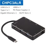 Clc2aa hub usb type c vers hdmi rj45 multi usb 3. 0, adaptateur d'alimentation pour macbook pro air dock, ...