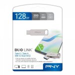 Cl otg usb 3. 2 128gb usb c & usb a mtal argent pny