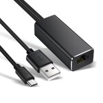 Cl tv, cble compatible hdmi, adaptateur ethernet micro usb 2. 0 vers rj45, 10 / 100 mbps, pour fire ...