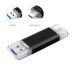 Cl� usb 128 go type c 2 en 1 usb 3. 0 otg pendrive pour samsung huawei - noir