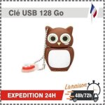 Cl� usb 128 go flash drive usb 128 gb 100 % r�el 2. 0 bon pour cadeaux multi owl type (chocolat)