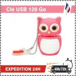 Cl� usb 128 go flash drive usb 128 gb 100 % r�el 2. 0 bon pour cadeaux multi owl type (rose)