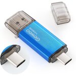 Cl� usb 128go, 2 en 1 otg flash drive usb 2. 0 type c pen drive 128 go memory stick pour smartphone, ...