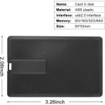 Cl� usb 16go carte noire, flash drive usb pendrive en silicone (16go, carte noire)