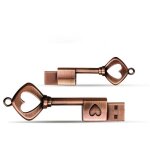 Cl� usb 2. 0 de 128 go - cuivre love key design