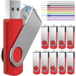 Cl usb 2. 0 128 mb lot de 10 clefs usb - mmoire stick pivotante petite capacit cle usb 128mo lecteur ...