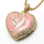 Clé usb 2. 0 - 8 go - pendentif coeur rose + strass Clé usb 2. 0 - 8 go - pendentif coeur rose + strass