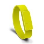 Cl usb 2. 0 bracelet 16gb - bracelet jaune a la mode u disque jaune