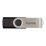 Cle usb 2. 0 hama flashpen rotate 8go noir argent